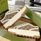 Women's Tennis 1977 Series Ebony Canvas Low-Top Chunky-Sole Sneakers| 746766 20Q20 9745