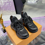 Women's Archlight Sneakers with Black Background and Rhinestones |1AICTP