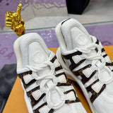 Women's Archlight Sneakers White/Brown Calfskin and High-Tech Mesh |1A43L1