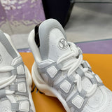 Women's Archlight Sneakers White, Gray Calfskin, Technical Fabric 1A43LH