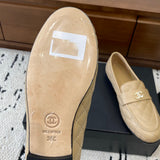 Women's (Beige Lambskin) Diamond-Quilted Loafers / Moccasins| G36646 X01000 26C