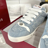 Men's Screener Series Blue Denim Jacquard Sneakers |576223-2KQ40-4467