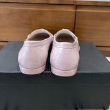 Women's Light Purple Patent Calfskin Moccasin Loafers |G45409 B15232 NT977