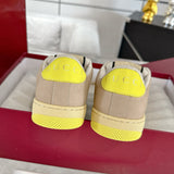 Women's Screener Series GG Canvas and Leather Mix Sneakers - Milkshake/Yellow| 570443 9Y920 9666