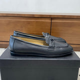 Women's Black Calfskin Double C Loafers with Stitching |G39396X5673094305