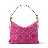 Baggy PM Handbag in Pink Monogram Jacquard Denim| M28266