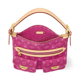 Baggy PM Handbag in Pink Monogram Jacquard Denim| M28266