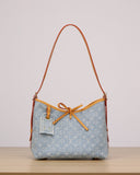 CarryAll PM Handbag, Blue Monogram Denim |M11462