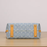 CarryAll PM Handbag, Blue Monogram Denim |M11462