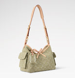 Carryall Cargo PM Handbag in Khaki Denim |M27623