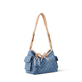 Carryall Cargo PM Handbag in Dark Blue Denim |M28287