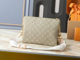 Coussin PM Handbag in Khaki Cotton Denim |M28360