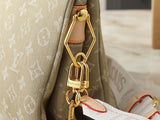 Coussin PM Handbag in Khaki Cotton Denim |M28360