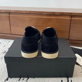 Women's Black Suede Calfskin Pearl Moccasin Loafers G45474