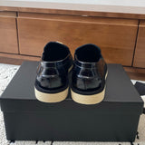 Women's Black Patent Leather/Calfskin Loafers |G46796-B22177-94305