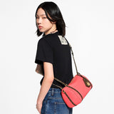 Express PM Handbag in Bright Pink Grained Calfskin |M29092