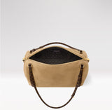 Express MM Handbag in Hazelnut Brown Soft Suede |M26358