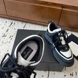 Women's White and Black Calfskin, Suede Calfskin, and Lambskin Sneakers| G46258 B21627 U3086