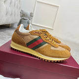 Women's Re-Motion Sneakers (Camel GG Canvas and Suede) |840291 AAEW3 9548