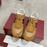 Women's Re-Motion Sneakers (Camel GG Canvas and Suede) |840291 AAEW3 9548