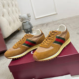 Women's Re-Motion Sneakers (Camel GG Canvas and Suede) |840291 AAEW3 9548