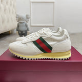 Women’s Re-Motion Series White GG Canvas and Suede Sneakers| 832918 AAEZM 9067