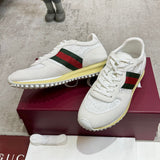 Women’s Re-Motion Series White GG Canvas and Suede Sneakers| 832918 AAEZM 9067