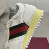 Women’s Re-Motion Series White GG Canvas and Suede Sneakers| 832918 AAEZM 9067
