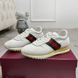Women’s Re-Motion Series White GG Canvas and Suede Sneakers| 832918 AAEZM 9067
