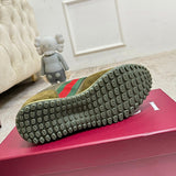 Women's Re-Motion Series GG Nylon Dark Green Low-Top Sneakers| 832918 AAEZM 3754