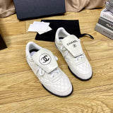 Women's White Calfskin and Suede Sneakers G47014-B23020-U6211