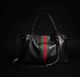 2026 Medium Black Premium Leather Paparazzo Handbag 875018 AAGIQ 1053