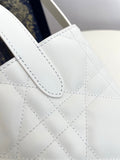 2026 Toujours Vertical Tote Bag, Ivory, Small| M2835OSNW_M030