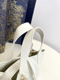 2026 Toujours Vertical Tote Bag, Ivory, Small| M2835OSNW_M030