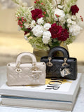 2026 Lady D-Joy Trench Handbag in Black Lambskin |M0613ONGE_M900