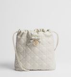 2026 Mini Bucket Bag Latte Woven Lambskin| S2611OUQA_M030