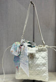 2026 Mini Bucket Bag Latte Woven Lambskin| S2611OUQA_M030
