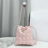 2026 Mini Bucket Bag Soupir Pink Cannage Lambskin |S2611OUQA_M19N