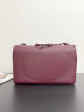 2026 Maxi Flapbag Large Flap Bag in Dark Burgundy Grained Calfskin |AS6233-B24008-U8393