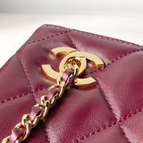 2026 Classic Small Tote from the Spring/Summer 2026 Collection: Dark Burgundy Soft Lambskin |AS6248-B24030-U8393