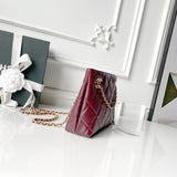 2026 Classic Small Tote from the Spring/Summer 2026 Collection: Dark Burgundy Soft Lambskin |AS6248-B24030-U8393