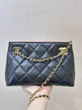 2026 Spring/Summer Collection Small Tote Bag in Black Fine Lambskin |AS6248-B24030-94305