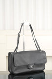 2026 Spring/Summer 2026 Collection Large Flap Bag in Black Grained Calfskin| AS6231-B24008-94305