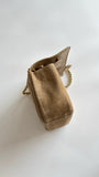 2026 Souplissimo Dark Beige Suede Oversized Flap Bag |AS6281-B24009-U9390