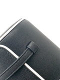 2026 Preppy Coco Black Grained Calfskin Bowling Bag |AS6181 B23794 U9310