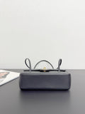 2026 Preppy Coco Small Flap Bag in Black Shiny Grained Calfskin| AS6130 B23483 94305