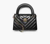 2026 Mini Shopping Bag in Black Shiny Lambskin |AS4416 B23757 94305