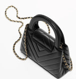 2026 Mini Shopping Bag in Black Shiny Lambskin |AS4416 B23757 94305