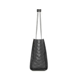 Niki Tote Bag in Black Vintage-Finished Crinkled Calfskin 8711510EN041000