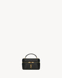 Gaby Black Quilted Lambskin Makeup Bag 7667311EL071000